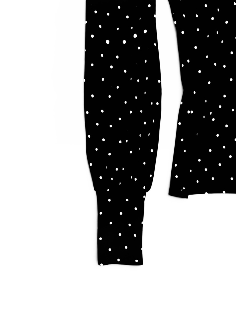 2/$25 RW&CO. Black & White Polka Dot Puff Sleeve Top - Picture 3 of 5